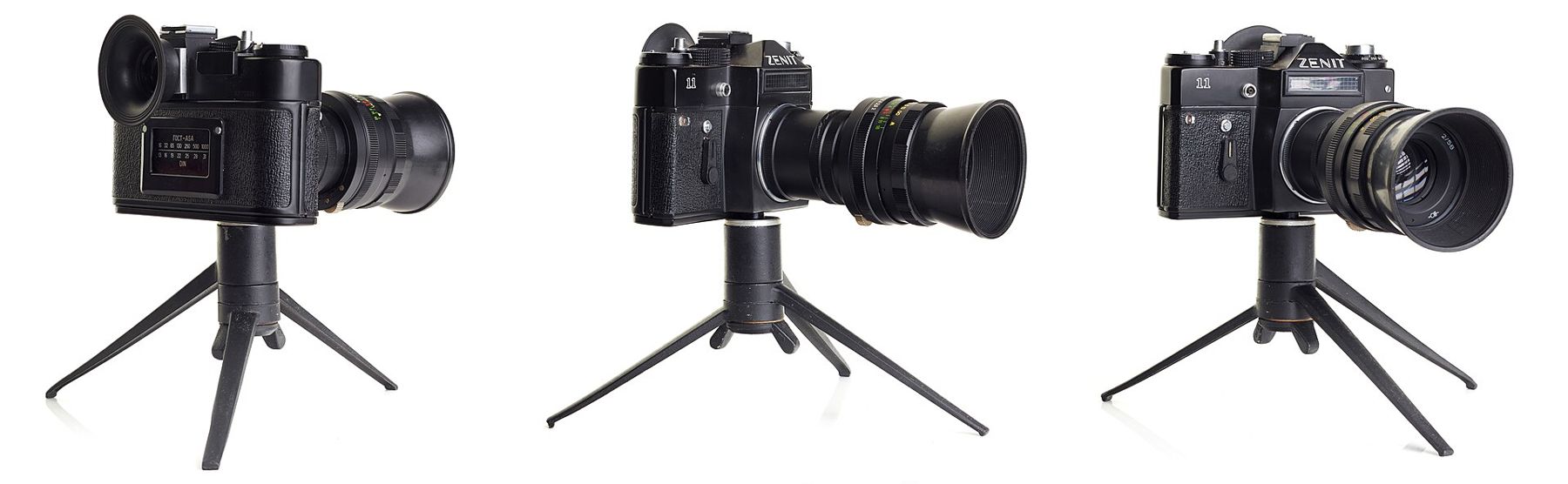 Vintage film camera and lens